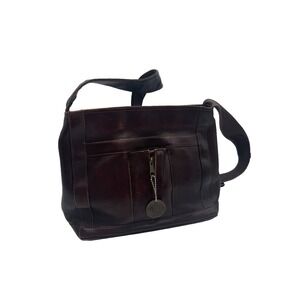 American Angel Women's Handbag Brown Leather Medallion Charm Shoulder Bag